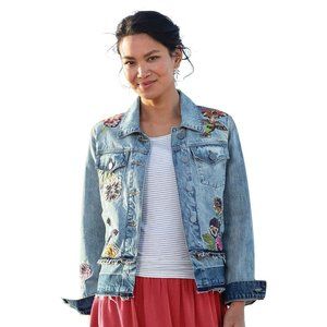 TRU LUX EMBROIRDED JEAN JACKET